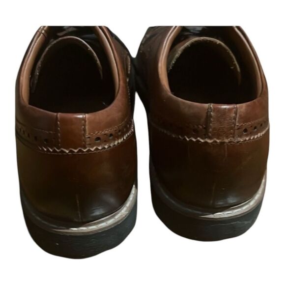 Clarks Wingtip Oxford – Brown Leather, Men’s Size 10.5 - Picture 6 of 7
